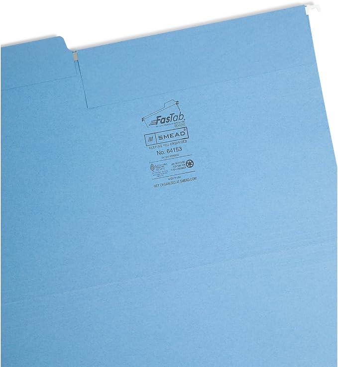 Smead FasTab Hanging File Folder, 1/3-Cut Built-in Tab, Legal Size - Image 3