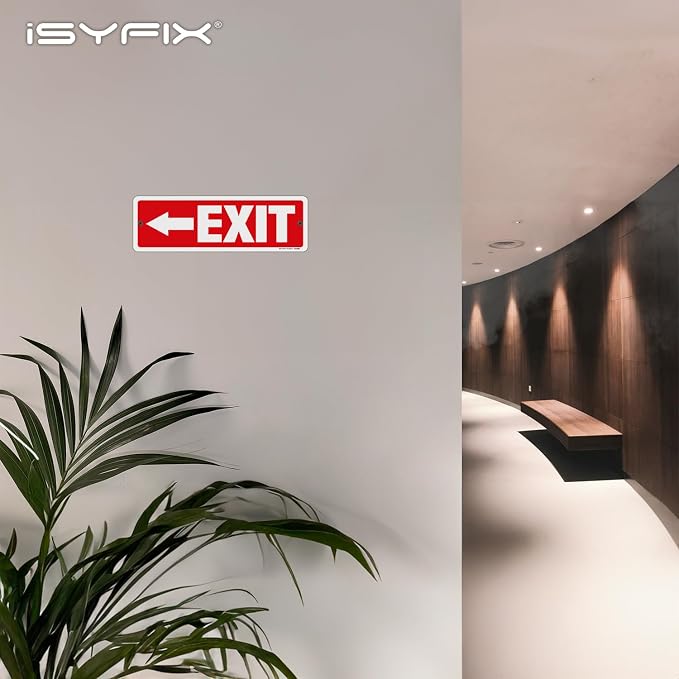 iSYFIX Exit Signs 6 Pack 12x4 Inch - Image 2