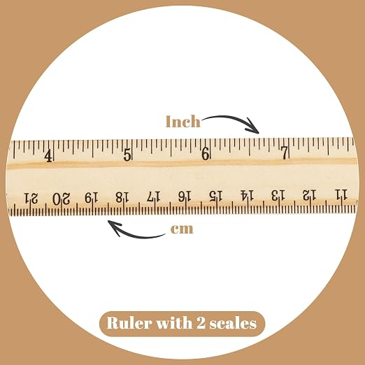 80 Pack Wooden Ruler 12 Inch, Rulers Bulk Wood Measuring Ruler - Image 3