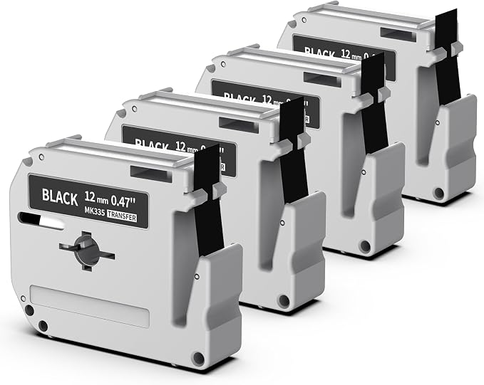Labelife Label Maker Tape White on Black Replace by Labelife
