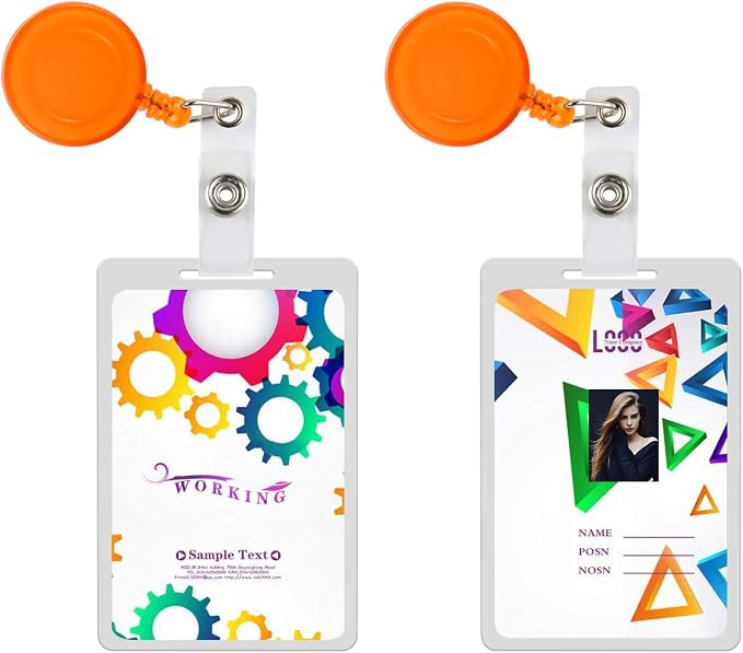 JANYUN 50 Pcs Retractable Badge Reel Clips Holder - Image 5