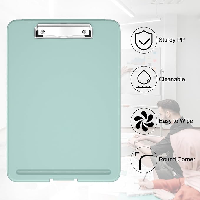 Hongri Clipboard with Storage, 8.5 x 11 Clip Board Foldable, Size 13.4 x 9.4 X - Image 5
