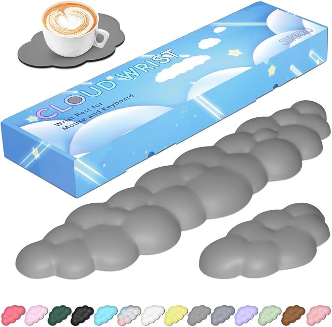 JIKIOU Upgrade Leather Cloud Keyboard Wrist Rest, Cloud Wrist Rest by JIKIOU