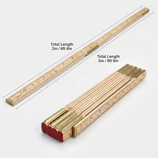 QWORK Folding Wood Rule, 6 FT 6 Inch Foldable Ruler - Image 5