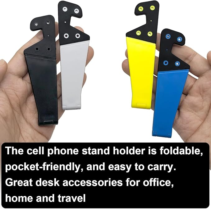 4 Pack Cell Phone Stand, Foldable Phone Holder - Image 4