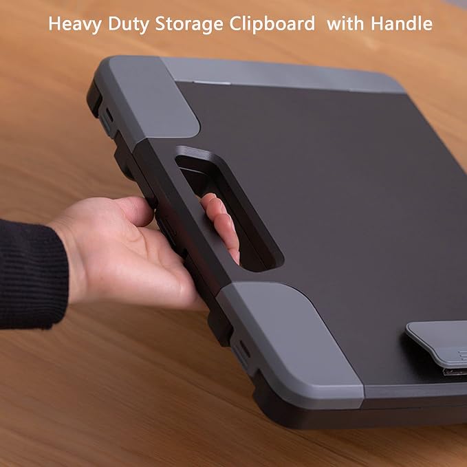Portable Clipboard Folder with Storage, Plastic Storage Case with Side-Opening - Image 4
