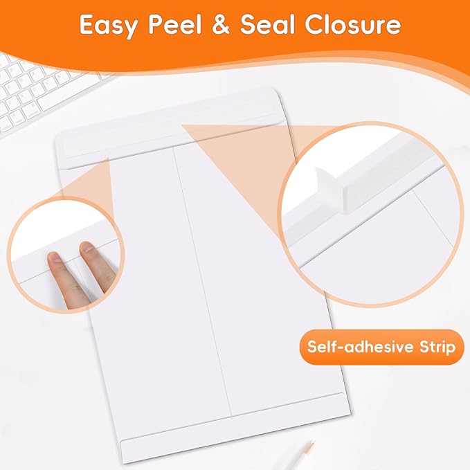 25 Pack Catalog Mailing Envelopes, 9 x12 Inches Self-Seal Manilla Envelopes | 9 - Image 3