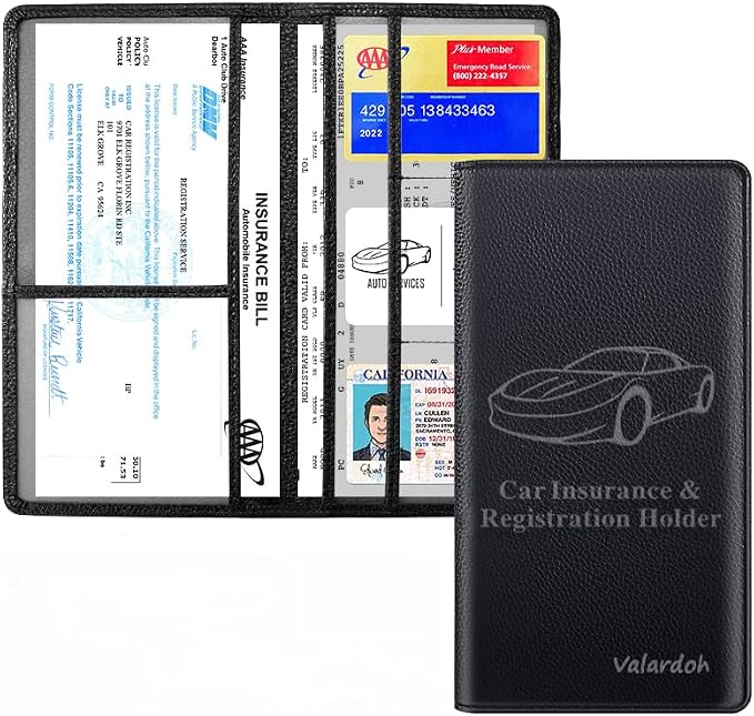 Valardoh Premium Car Registration and Insurance Card Holder, Car Document Holder - Image 3