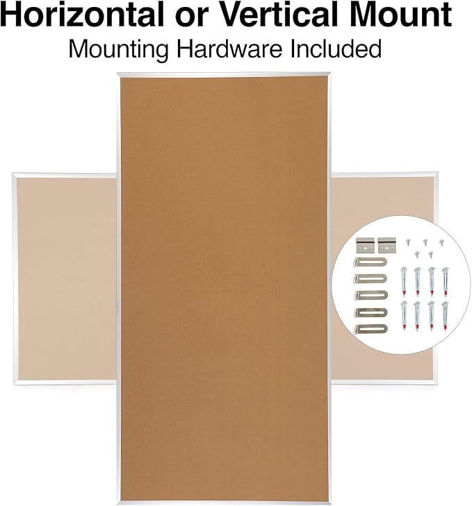 Staples Cork Bulletin Board, Aluminum Frame - Image 4