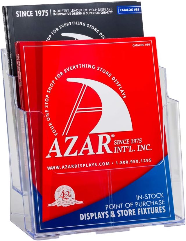 Azar Displays, Letter Size Brochure Holder, 2 Tier Literature Display, Flyer - Image 2