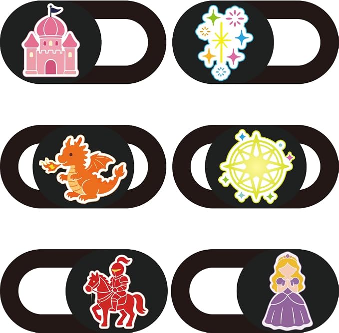 6Pcs 6 Styles Camera Cover Slide Cute 0.04 Inch Privacy Guard Accessories by PRESSINART