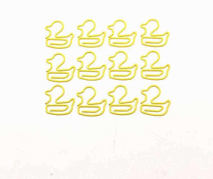 60 Pcs Yellow Duck Paper Clips, Duck Gifts - Image 5