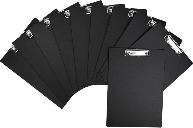 Black Clipboard, 10 Pack A4 Letter Size Clipboard Plastic Clipboards - Image 6