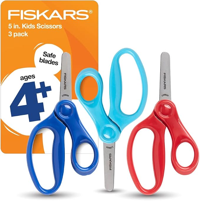 Fiskars 5" Blunt-Tip Scissors for Kids Ages 4-7 by Fiskars