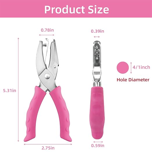 2PCS Single Hole Punch, 1/4" Hole Puncher - Image 2
