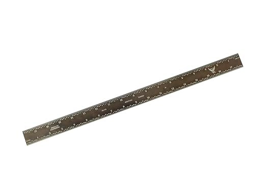 PEC Tools 18" Rigid Machinist Rule, Stainless Steel Ruler by PECTools