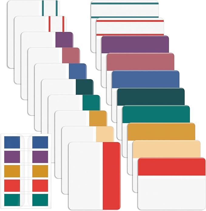 Mr. Pen- Sticky Index Tabs, 500 Pcs, 21 Sets, Colorful Sticky Tabs for Notebooks, Page Markers, Page Tabs for Binders, Page Tabs Sticky Tabs for Books, Notebook Tabs, Book Sticky Tabs for Notebooks-DeskLoop Office