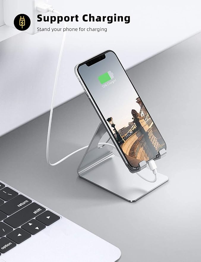 Lamicall Cell Phone Stand, Desk Phone Holder Cradle, Compatible - Image 3