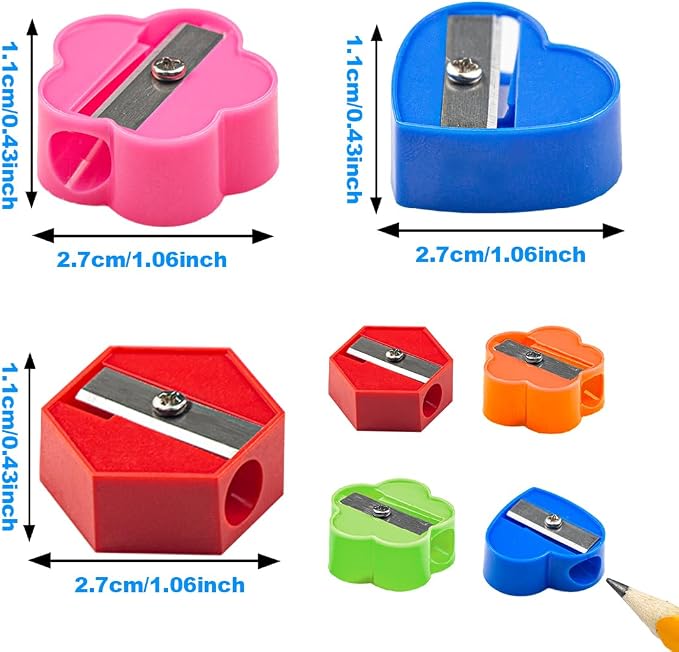 ELANE 90 Pcs Mini Pencil Sharpener, Manual Pencil Sharpeners Bulk Pencil - Image 2
