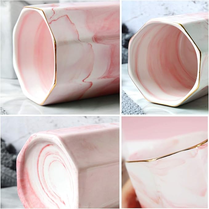 Pen Pencil Holder for Desk, Durable Ceramic Pens Organizer, Makeup Brush Holder - Image 4