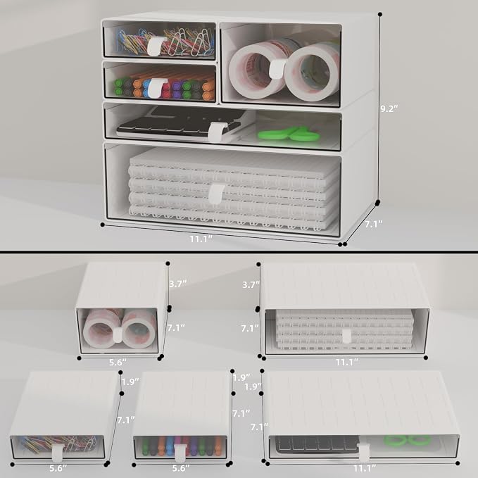 Desk Organizer Set, DIY Craft & Vertical Space Saving, Stationery Organization - Image 3