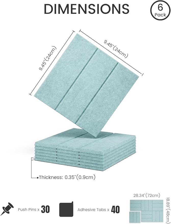 Felt Bulletin Board Tiles -28"x18" - Image 2