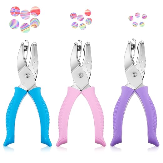 Zonon 3 Pcs Hole Punch Shapes Single Hole Paper Punchers by Zonon