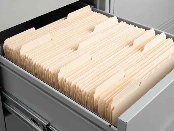 100 Pack Manila File Folders, 1/3-Cut Tab, Letter Size, 8.5x11 inches, Easy - Image 5