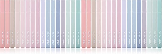 Mr. Pen- Aesthetic Highlighters, Chisel Tip, Morandi Colors, No Bleed Bible by MrPen