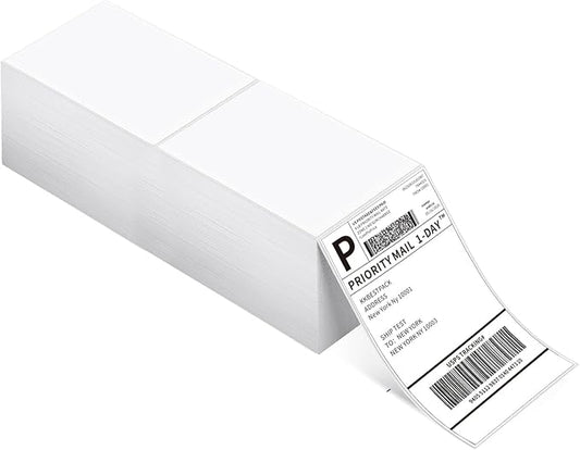 KKBESTPACK Mailing Labels – 2000 Fanfold 4 x 6 Direct Thermal Shipping Labels-DeskLoop Office