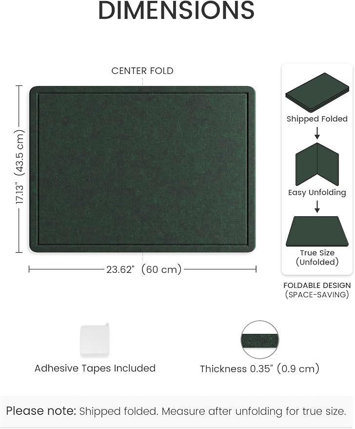 Fluxynara Bulletin Board, 23.6" x 17.5" Cork Board Alternative - Image 2