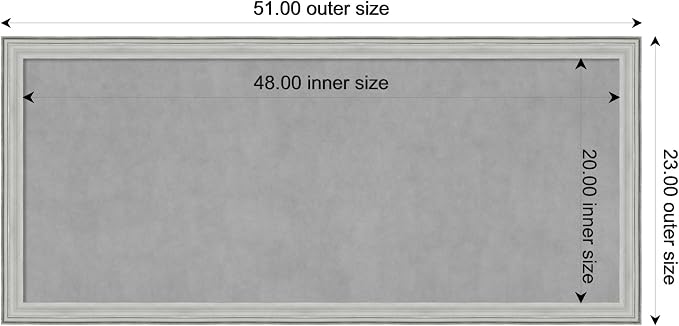 Amanti Art Silver Framed Magnetic Board 23x51 Oversize Vision Board - Image 3