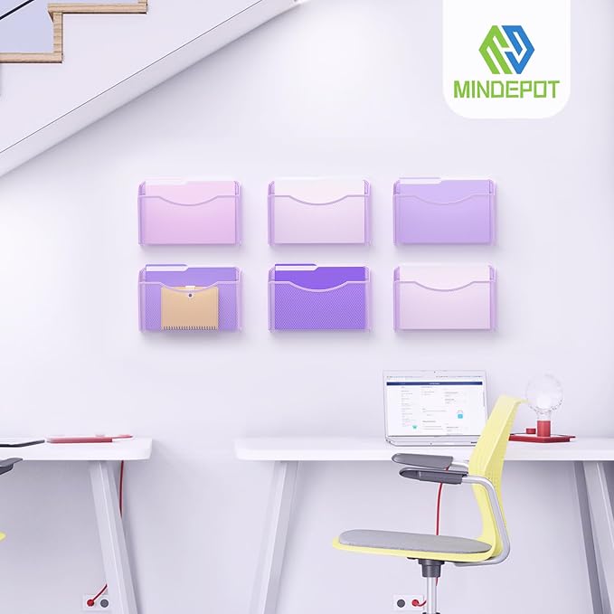 MINDEPOT Wall File Organizer, Hanging Wall Mounted File Folder Binder Holder - Image 6