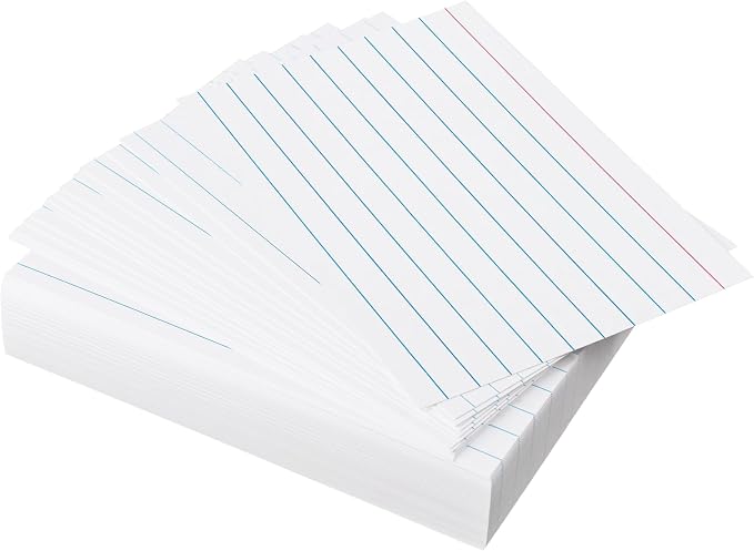 Heavy Weight Index Cards 3x5 Ruled by Goefun