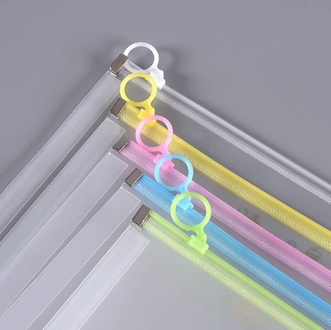 5Packs 9 3/4 x 13 Clear Plastic Zip Envelopes Letter File Document Paper Folder - Image 4