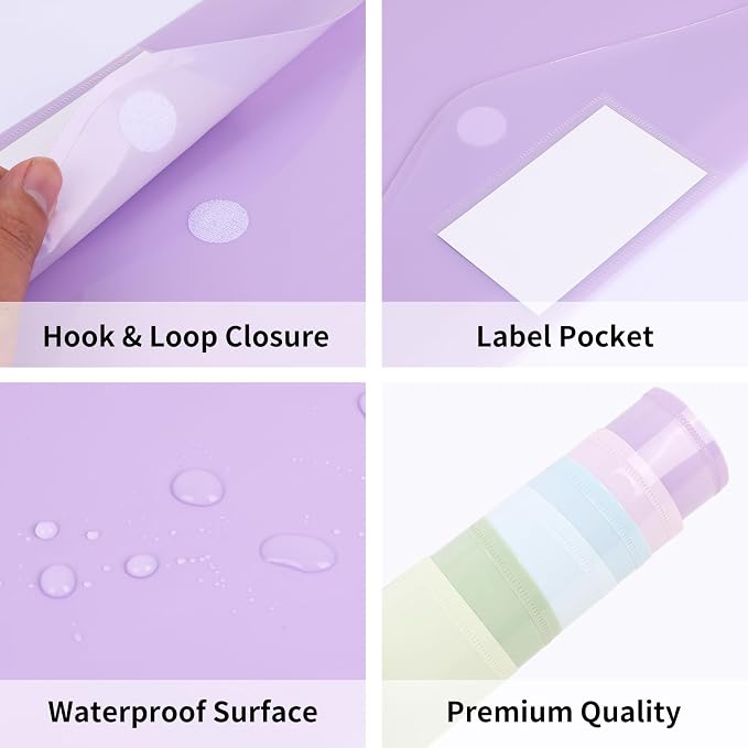 EOOUT 12pcs Plastic Envelopes, Plastic Folders - Image 4