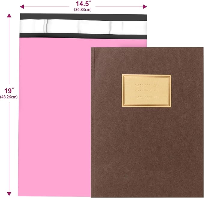 Poly Mailers 14.5x19, Large Poly Mailers 100 Pack, Shipping Mailers with Self Seal Adhesive, Waterproof and Tear-Proof Mailers Poly Bags for Small Business (Sakura Pink）-DeskLoop Office
