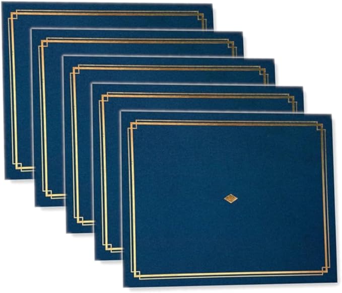 Gartner Studios Navy Blue Gold Foil Certificate Holders, 36 Ct, 8.5" x 11" | 36 - Image 2