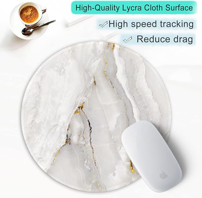 ITNRSIIET Round Mouse Pad with Stitched Edge Premium-Textured Waterproof - Image 6