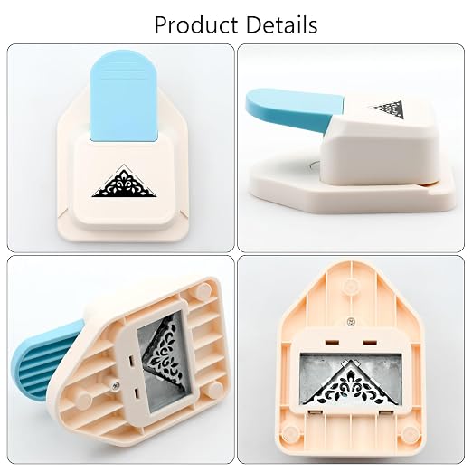 Paper Corner Punch Triangle Shape Flower Pattern, Large Craft Corner Punch - Image 3