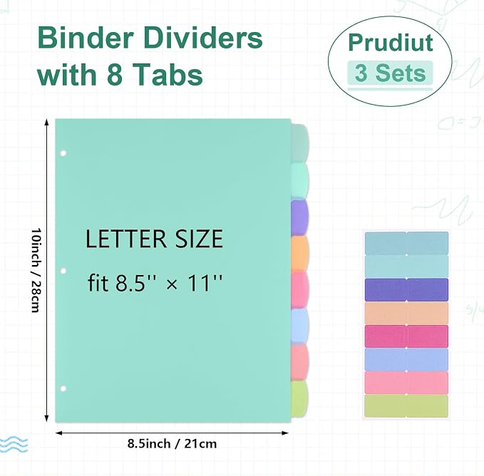 3 Sets of 24Pcs Binder Dividers - Image 2