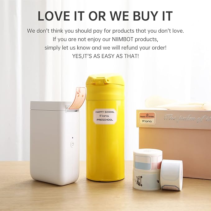 NIIMBOT Label Maker Machine D101 Label Printer Portable Wireless Connection Multiple Templates Available for Phone Easy to Use Office Home Organization USB Rechargeable-DeskLoop Office