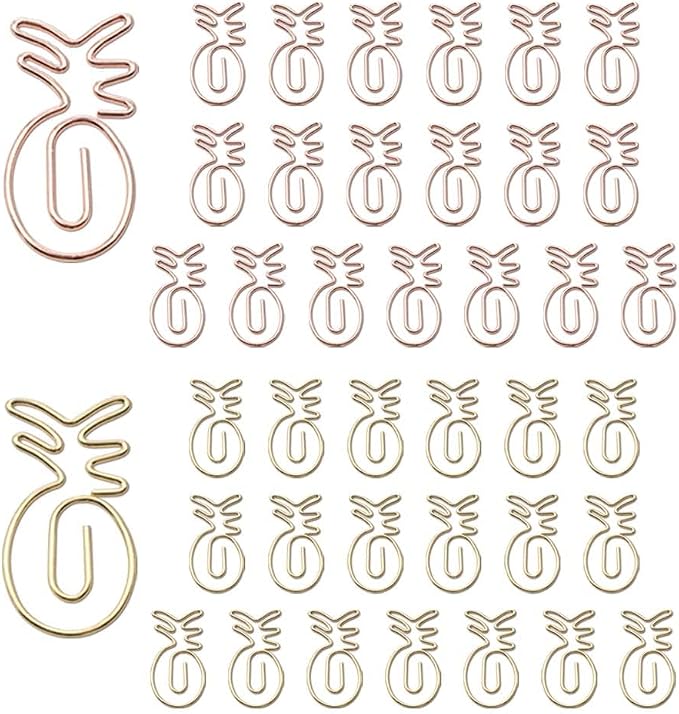 OWLFAVO 40pcs Pineapple Shape Paper Clips by OWLFAVO