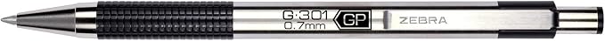 Zebra Pen G-301 Retractable Gel Pen, 0.7mm Medium Point, Stainless Steel Barrel - Image 4