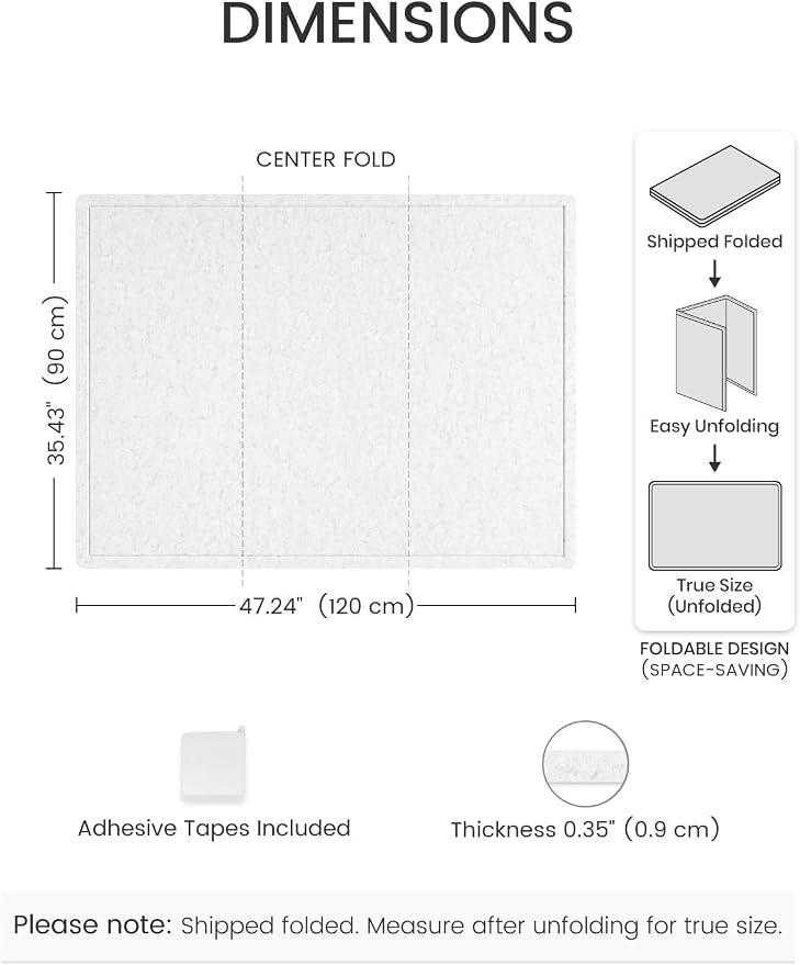 Fluxynara Large Bulletin Board, 47.2" x 35.4" Cork Board Alternative - Image 2