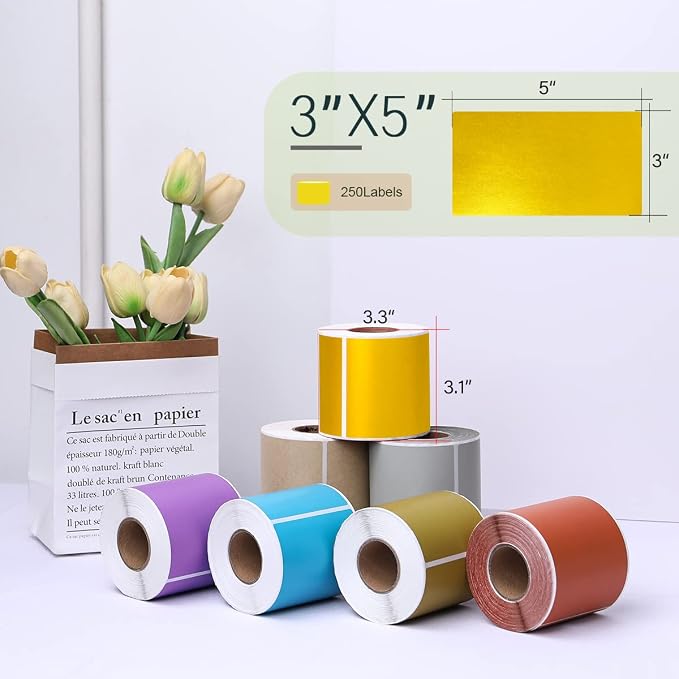 PARLAIM Large 3 X 5 inch Rectangle Color Coding Sticker, Writable Square Color - Image 2