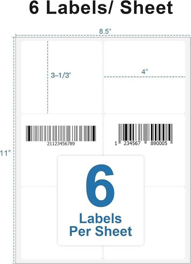 Address Labels, 3-1/3"x4 Shipping Address Labels - Image 2