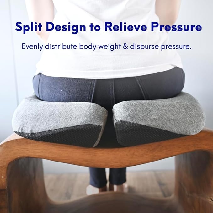 C CUSHION LAB Patented Pressure Relief Seat Cushion for Long Sitting Hours on Office/Home Chair, Car, Wheelchair - Extra-Dense Memory Foam for Hip, Tailbone, Coccyx, Sciatica - Wellness Green-DeskLoop Office