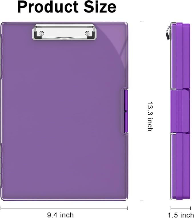 Rimilak Plastic Clipboard with Storage, Side Opening with 2 Compartment - Image 2