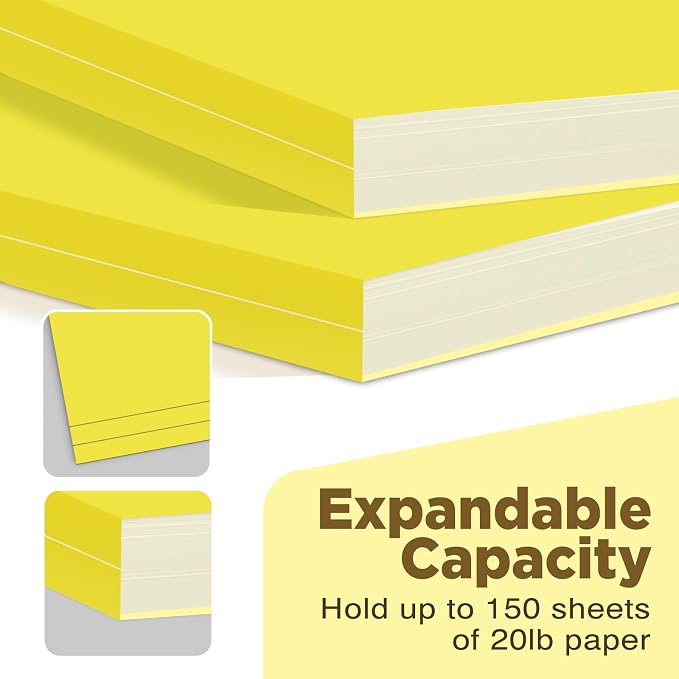 Yellow Manilla Folders File Folders 100-Pack Letter Size 8.5" x 11" Yellow - Image 4